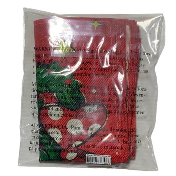 Minnie Mouse Holiday Placemats Disney Cartoon Christmas Wreath Festive Red NEW - Picture 10 of 16